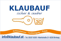 KLAUBAUF Textilreinigung Brixlegg Bügelservice Schlüsseldienst Schlüsselservice Pokale TIROL