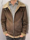 Winterjacke aus Lederimitat und falschem Schafsfell Art. L5