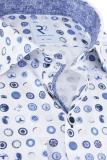 R2-Hemd Art. Blau-weißes Kreismuster - Thema Holland