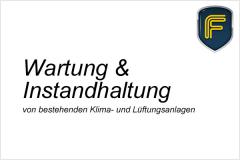 Wartung und Instandhaltung von bestehenden Klimaanlagen / Lüftungsanlagen