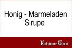 Honig – Marmeladen - Sirupe