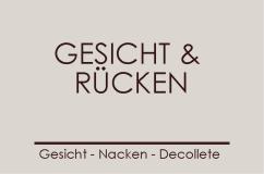 GESICHT & RÜCKEN - Kombinierte Rücken- und Basis-Gesichtspflege