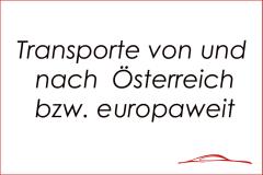 Transporte von und nach Österreich bzw. europaweit